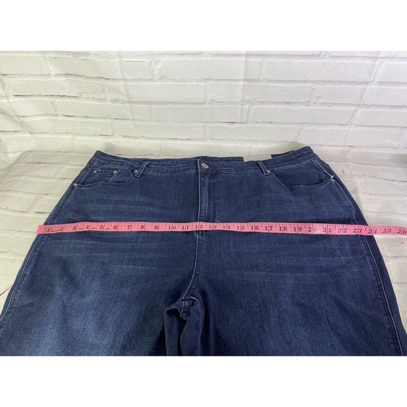NEW 12 Thompson High Waisted Denim Jeans Dark Wash Stretch Womens Plus Size 22W - Picture 6 of 9